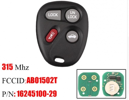 For　Cadillac remote key 
with 4 buttons
with 315 Mhz