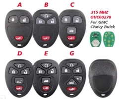 315Mhz OUC60270 5/6 Buttons Remote Control Keyless