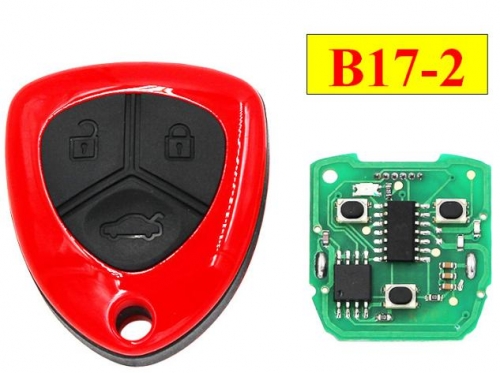 For Ferrari style 3 button remote key for
KD300 and KD900 and URG200 to produce any model 
remote .  No blade hole