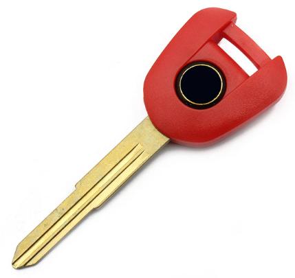 For Honda-Motor bike key blank with left blade ( in red)