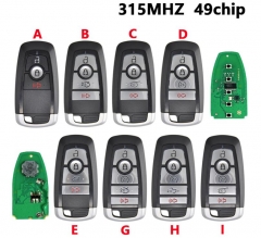 2013-2020 For Ford Mustang Lincoln / 5-Button Smar