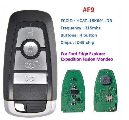 315MHZ Remote Key For Ford Edge Explorer Expedition Fusion Mondeo Replacement Smart Keyless Promixity