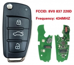FOR Audi A3 MQBRemote Key 3 Button 434 MHz ID48 8V