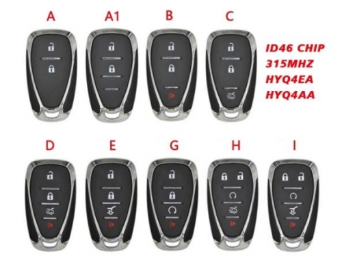  Car Remote Control Key For Chevrolet Camaro Equinox Cruze Malibu Spark HYQ4EA HYQ4AA ID46 PCF7952 315MHZ