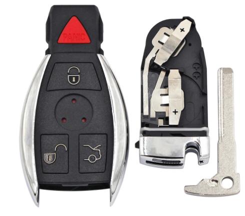 3+1 button New Smart Key Shell for Benz with Battery Holder