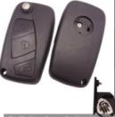 For Fiat 3 button remote key blank black one