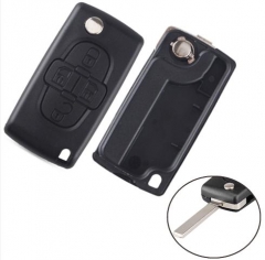 For Citroen 307 4 buttons 
flip key blank 
 "VA2-S