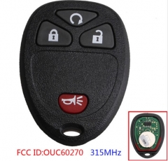for　GM 3+1 Button remote key 
with FCCID OUC60270-