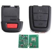 For Chevrolet black 3+1 button remote key with 434