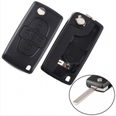 For Citroen 307 4 buttons 
flip key blank 
 "VA2-S