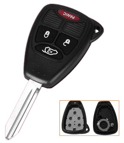 For Chrysler / Dodge/  Jeep 3+1 Button Remote  Key Shell