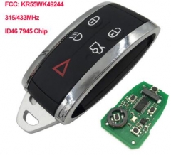 For Jaguar Keyless 5 button remote key 434mhz
PCF7