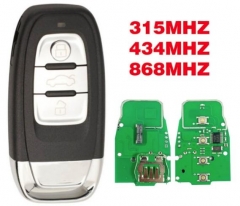 3 Button Car Smart Card Remote Key For Audi A4 S4 