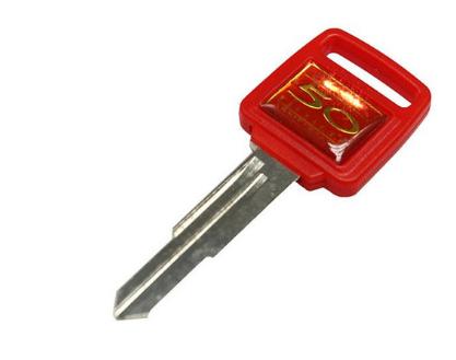 For Honda Motorcycle key blank with right blade （in red)