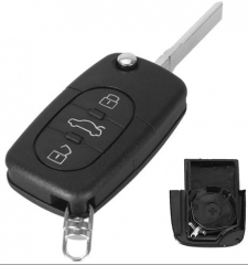 For Audi 3 buttons remote key shell with big batte
