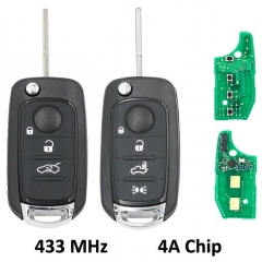 For Fiat 3/4 Button  Remote 433MHz with Megamos 4A