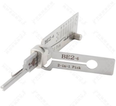 Lishi BE2-6 2 In 1 
lock pick and decoder genuine for BEST,FALCON and KSP- Anti-Glare lock