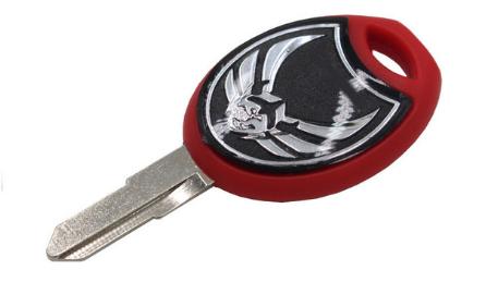 For Honda-Motor bike key blank with left blade（red）