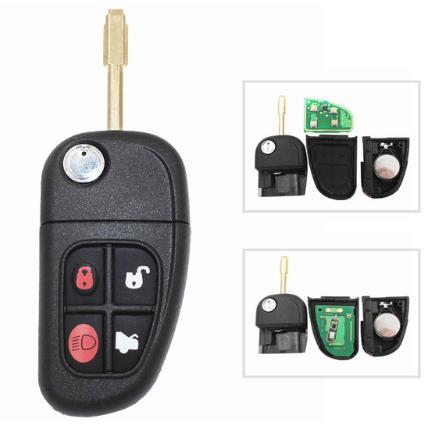 For ford Jaguar 4 button remote key with 315mhz & 4D60 glass chip