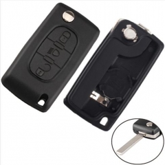 For Citroen 307 3 button 
flip key blank with Ligh