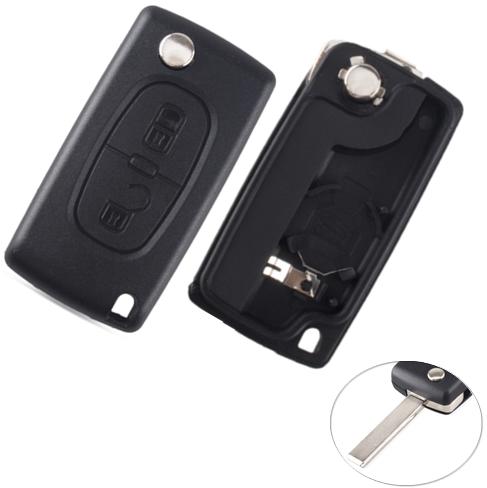 For Citroen 407 2 buttons 
flip key shell 
the blade is HU83
model 