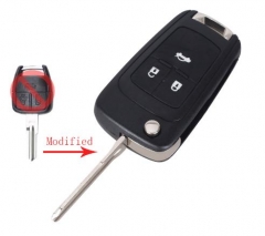 For Chevrolet 3 button remote key shell with left 