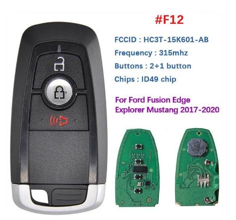 315mhz Remote Key For Ford Edge Explorer Expedition Fusion Mondeo Replacement Smart Keyless Promixity
