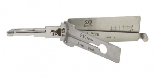 SX9 Lishi 2 in 1 decode and lockpick for Peugeot Citroen only for ignition lock