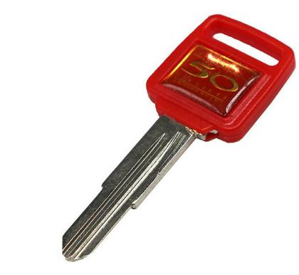 For Honda Motorcycle key blank with left blade （in red)