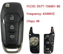 Flip Remote Key Fob 3 Button 433MHz ID49 for Ford 