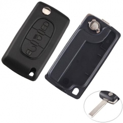 For Citroen 407 3 button 
flip key blank with Ligh