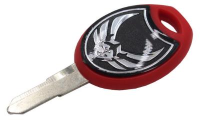 For Honda-Motor bike key blank with right blade（red）
