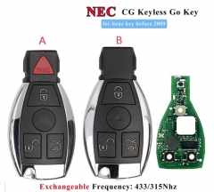 NEC Keyless go Remote Key Fob 3 Button BGA style U
