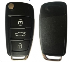 FOR Audi A1, S1, Q3 2010+ Flip Remote, 3Buttons 48