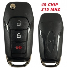 3 Buttons 315mhz 49 Chip Smart Key For Ford F150 2