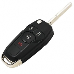 For Ford 3+1 button flip remote key shell with Hu1