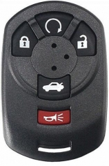 For Cadillac 4+1 button remote key blank with batt