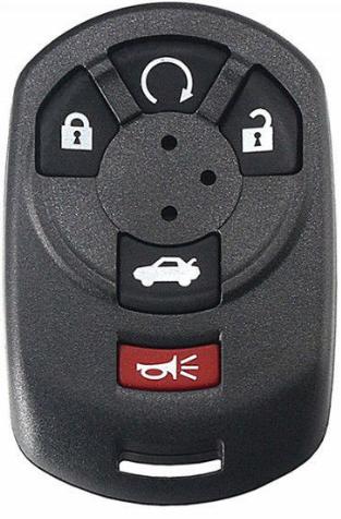 For Cadillac 4+1 button remote key blank with battery place