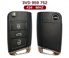 FOR Skoda Superb Facelift 3 Button Flip Key Fob Re