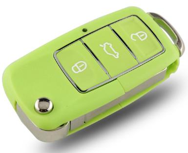 for VW 3 button   waterproof  remote key blank （green)