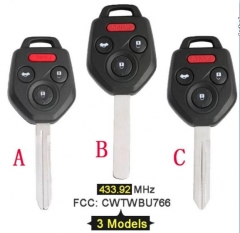 ASK 433MHz  4D62 Chip CWTWB1U766 4 Button Remote K