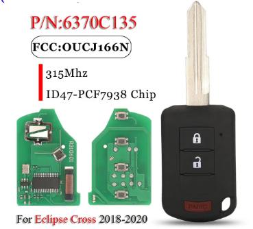 OUCJ166N Auto Remote Key Fob P/N: 6370C135 315MHz ID47 For For Mitsubishi Eclipse Cross