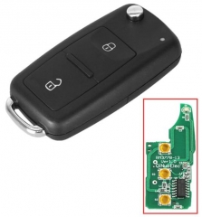 For VW 2 button remote key with 433mhz & ID48 glas