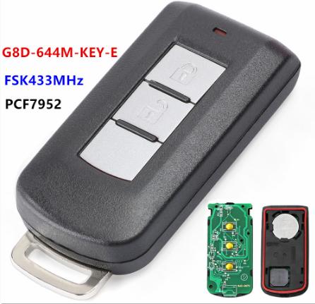 For Mitsubishii 2 Buttons FSK433MHz PCF7952 Chip for  Outlander 2008-2012 FCC: OUC644M-KEY-N