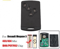 car model: Megane III,  4 button keyless 7952 chip