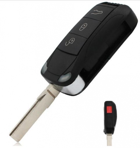 For Porsche 3+1 button 
flip remote key blank