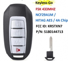4B Smart Remote Car Key FSK 433Mhz NCF29A1M HITAG 