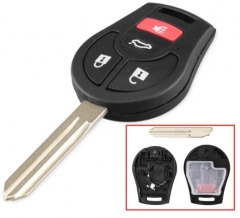 For Nissan 3+1 button remote key blank