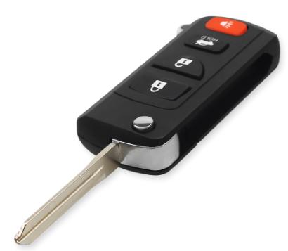 For Nissan 4 button modified remote key blank without buttons pad