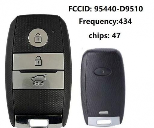 For Kia remote key with 433MHZ ,ID47 chip FCCID:95440-D9510